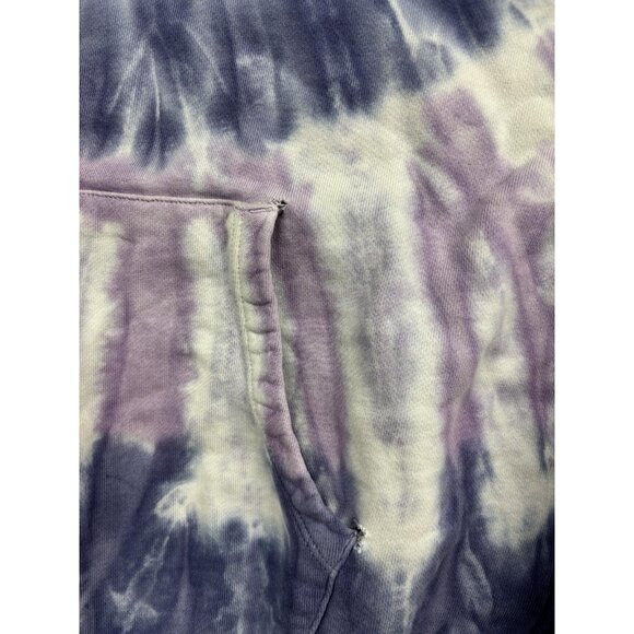 Teddy Fresh Hoodie Mens Medium Pullover Tie Dye Purple Blue Embroidered - Picture 5 of 7